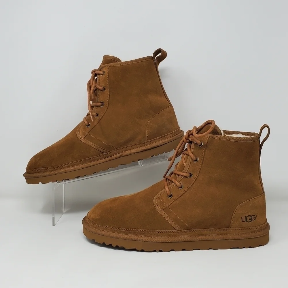 UGG Harkley 1016472 Men’s Chestnut Sheepskin Mid Top Casual Boots Size 5 New
